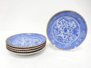 古伊万里　印判手　龍文　八寸皿　5客揃